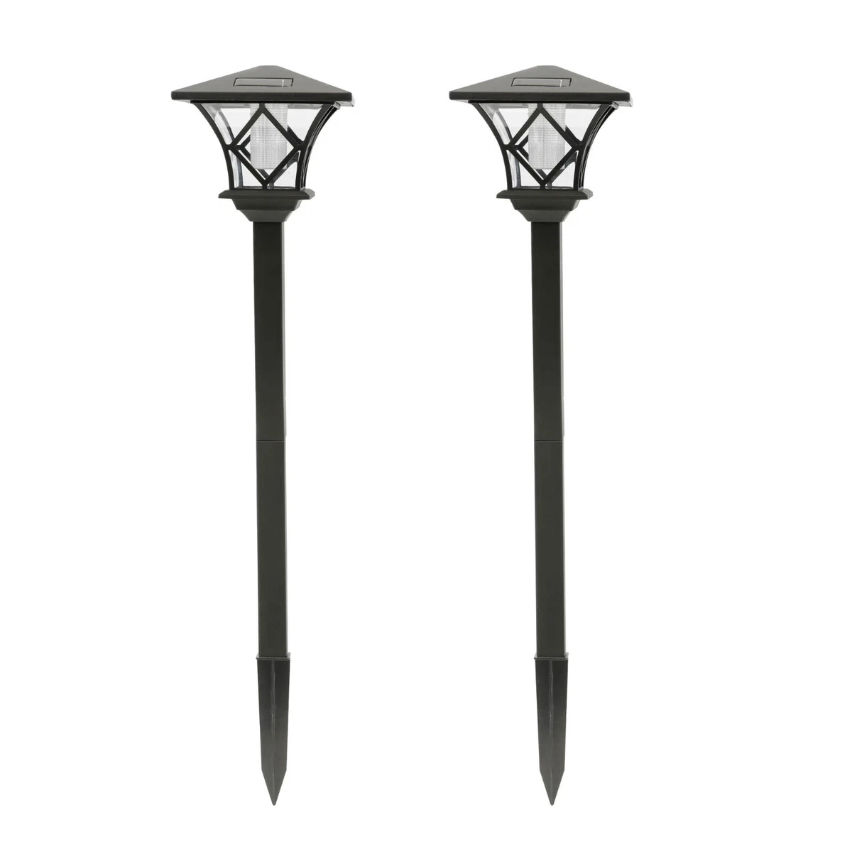 Set of 2 solar lamp posts outlet