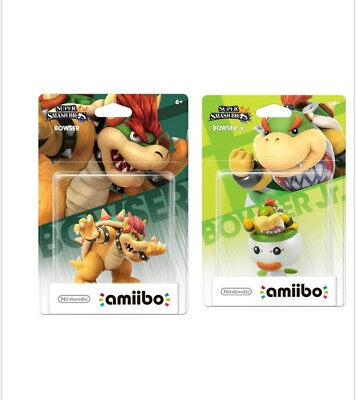 Super Smash Bros SSB BOWSER and BOWSER Jr amiibo Nintendo