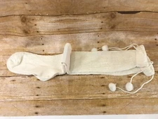 Boot Socks Over the Knee with Drawstring Tassels Ivory Women's OSFM 💗NWT💗
