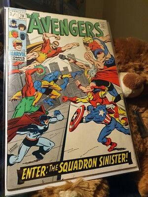 Avengers 70 - vf - 1969 - 1st full/origin squadron sinister. kang, grand master