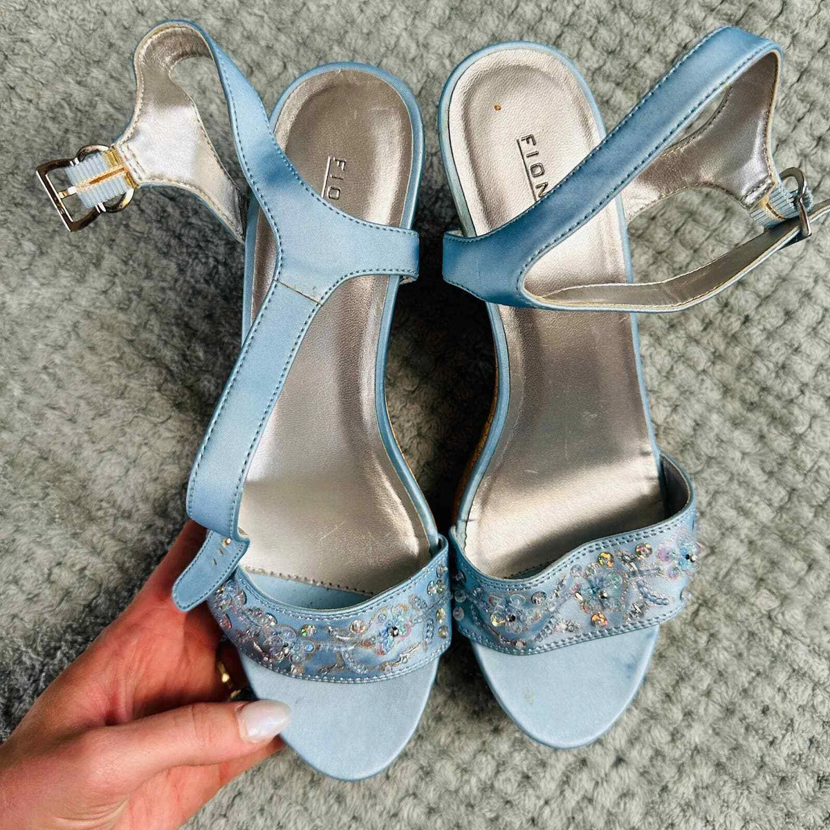 Blue hotsell beaded sandals