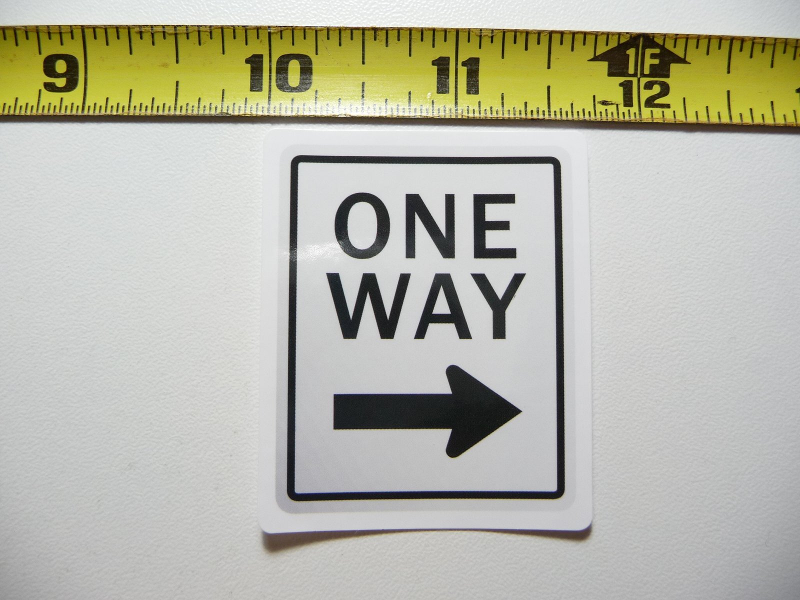 ONE WAY ARROW STICKER DECAL BUSINESS COMPANY POLICY BUILDING DOOR