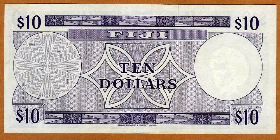 FIJI, $10 dollars, ND (1974), P-74b, QEII, UNC - Image 2 of 2