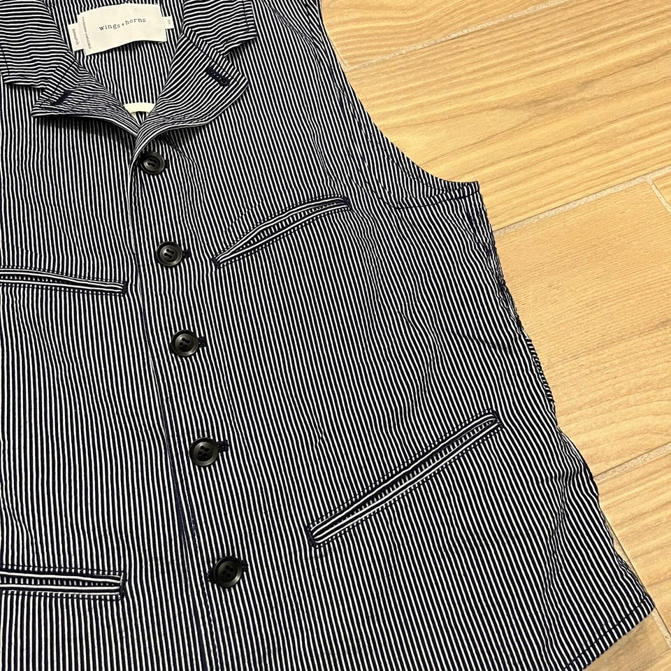 Wings+ HornsSeersucker Men's Small Vest Research Collection Made In Japan - Image 4 of 4