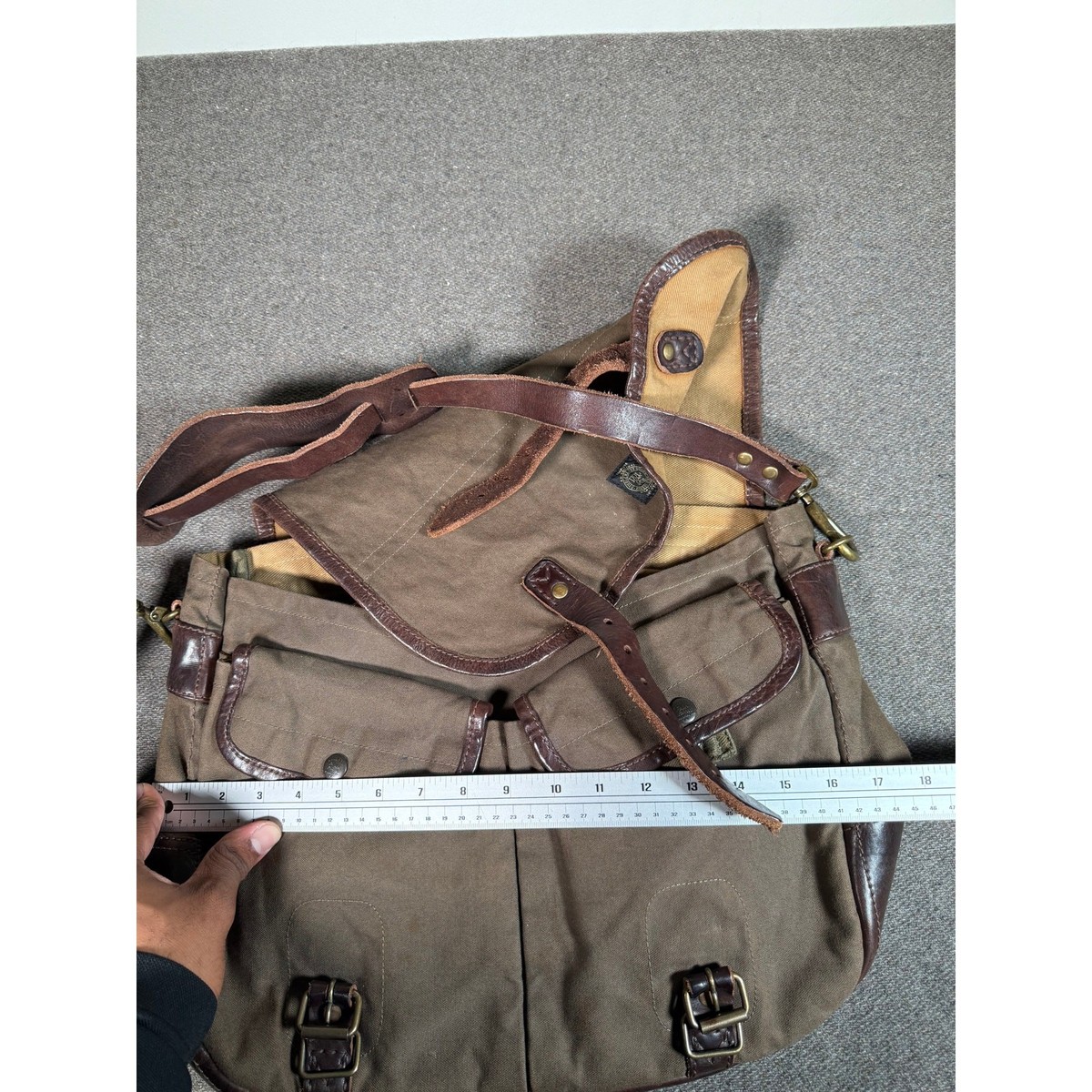 NWT Double RRL Ralph Lauren Canvas Leather Shoulder NWT Double RRL Ralph Lauren Canvas Leather Shoulder