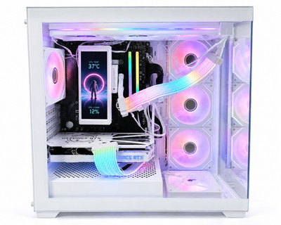 all white high end gaming PC, RTX 4060ti