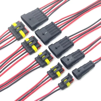 MARKELONS KFZ Stecker Steckverbindung Steckverbinder 2-6 Polig Wasserdicht Kabel Lkw