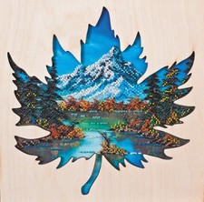 Mountain Bead Embroidery Kit DIY Handmade Beading Craft Set Gift