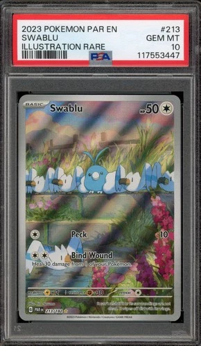 Pokemon Swablu Paradox Rift Illustration Rare #213 PSA 10 Gem Mint
