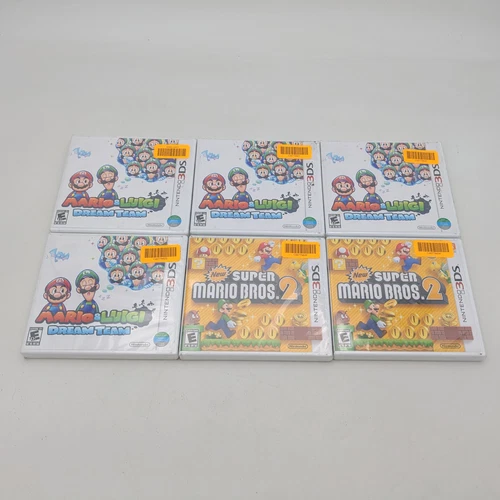 Super Mario Bros. 2 And Mario & Luigi Dream Team Nintendo 3DS Games | Lot of 6