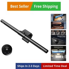 Monitor Light Bar with Remote, Fit for Curved Monitors/Camera Base, Eye-Care ...