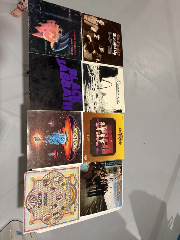 Lot Of 19 Rock Vintage Vinyl Records Black Sabbath Toto Boston Eagles Elvis Mac - Image 4 of 4