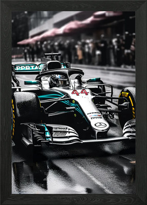 Lewis Hamilton f1 Mercedes Gerahmtes Wandbild Poster Leinwanddruck Bild