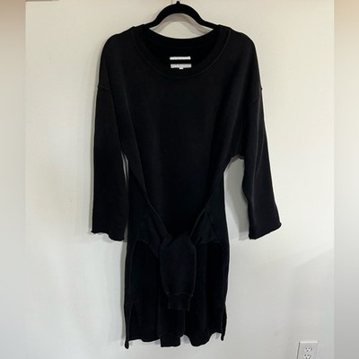 Current Elliott The Double Sweatshirt Dress in Black Size 2 (US Medium)