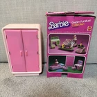 1978 Barbie Dream Furniture Armoire +Vintage Clothes Shoes Accessories Lot w/box