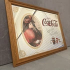 Vintage 5c Coca-Cola Woman Mirror Sign Bar Sign 1992 Collectors Edition 25 X 18