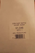 Cork Cage Bottle Holder - Sleigh - Christmas- New In Box, Epic Products 