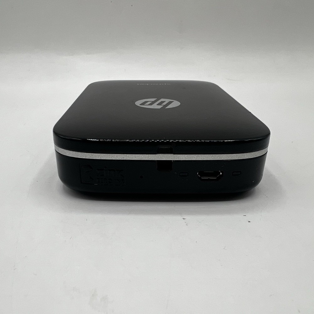 HP Sprocket Portable Photo Printer Black Bluetooth ZINK With Prints
