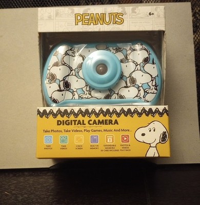Peanuts Snoopy Kids Digital Camera Blue 48MP 2'' Screen 2x/4x Zoom