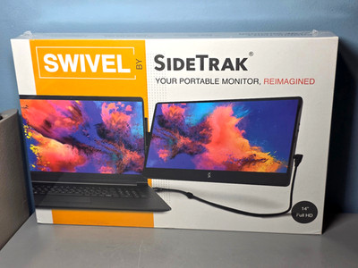SideTrak Swivel Attachable 14'' Full HD Portable Monitor 1920-1080 resolution NEW
