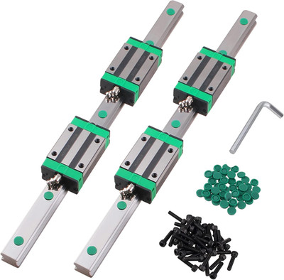 2Pcs Linear Guide Rail Kit Hgr25-600Mm Linear Slide Rails with 4Pcs HGHCA25 HGH2