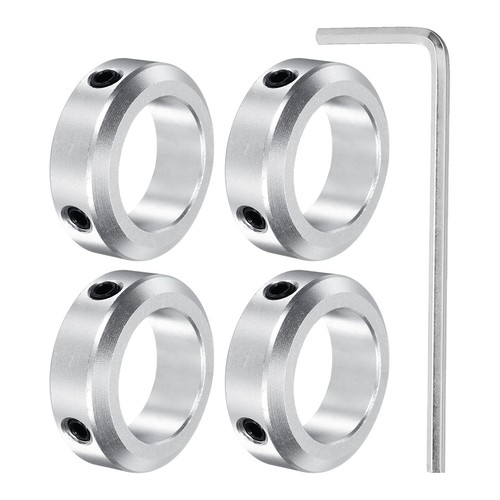 4 PCS 25mm Bore 1 Inch Aluminum Set Screw Style Clamping Shaft Collars ...
