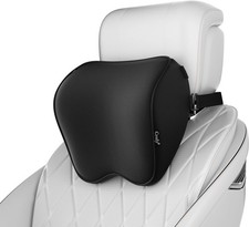 Black Memory Foam Neck Pillows - 2-pack With Adjustable Straps For Car Office