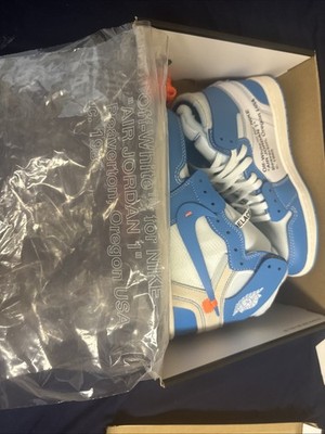 Jordan 1 Off White UNC Size 7.5 Light Blue