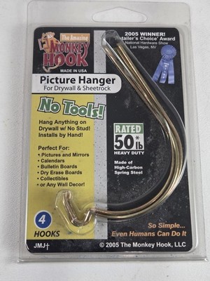 Monkey Hook Picture Hanger 20lb Original 4pc for sale online | eBay