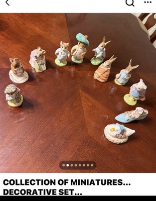 Beatrix Potter Peter Rabbit Figurines 11 Total. Beautiful Collection.