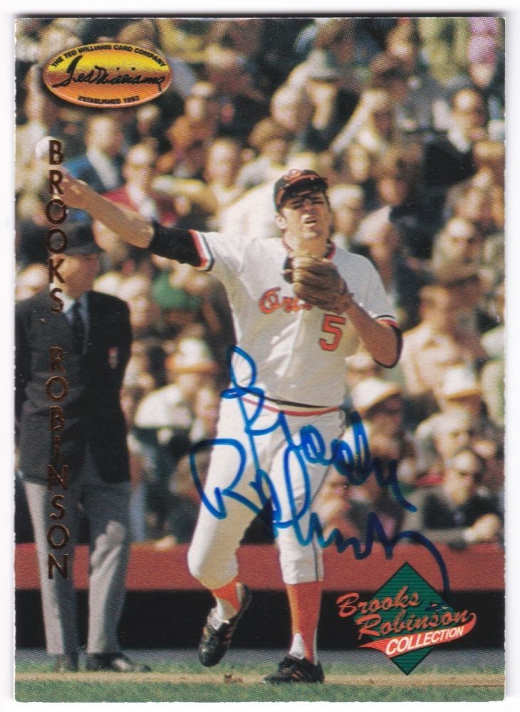 1993 Ted Williams Brooks Robinson Collection Auto #BR4 Insert SP Autograph HOF