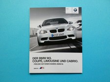 Brochure / Catalogue - BMW M3 - E90 Saloon, E92 Coupe and E93 Convertible - 1/2010