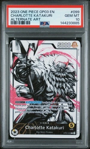 2023 One Piece OP03 En Charlotte Katakuri Alternate Art #099 PSA 10 Gem