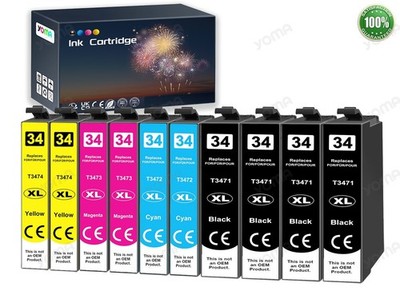 XXL Kompatible Patronen für Epson 34XL WorkForce Pro WF-3725 DWF WF-3720 DW