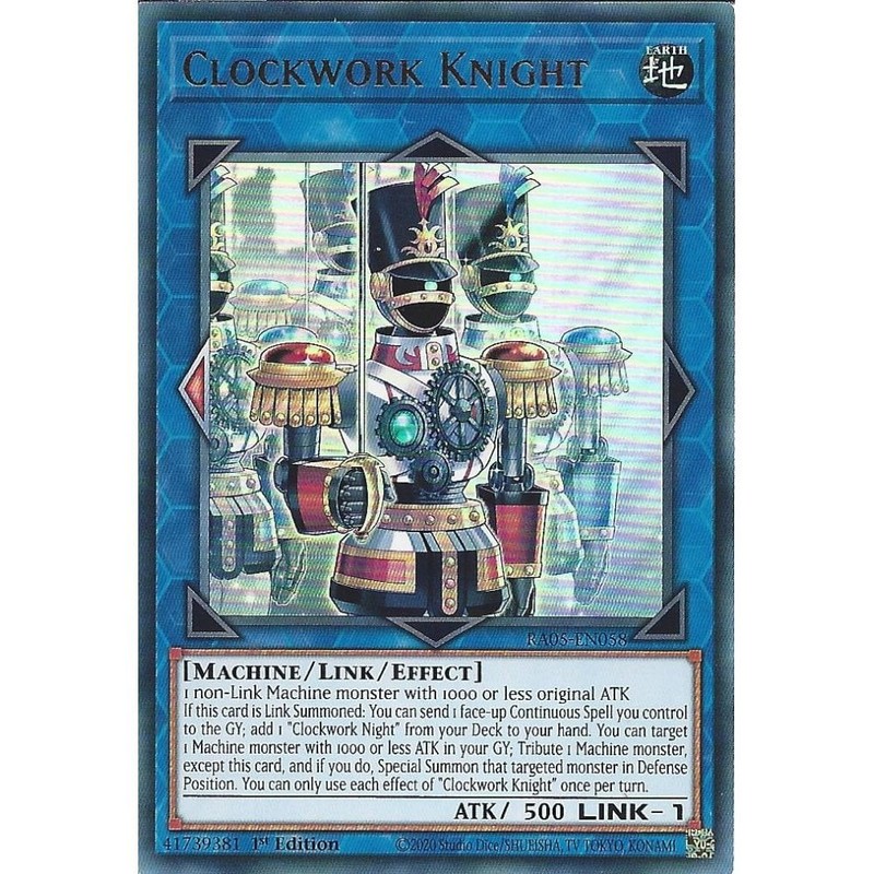 RA05-EN058 Clockwork Knight  : Ultra Rare Card : 1st Edition : YuGiOh TCG