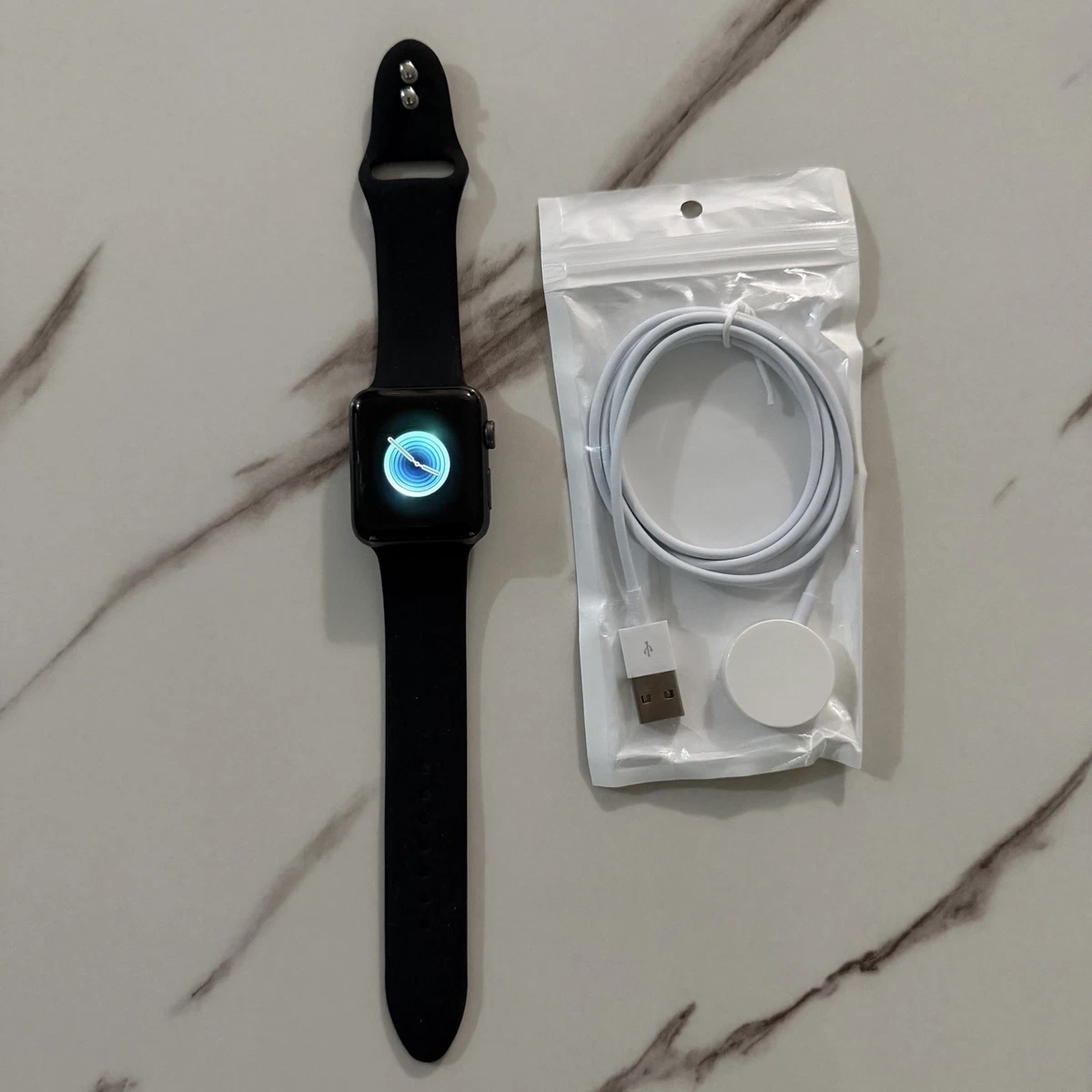 Apple Watch Series 3 Rubber Band Smart 42 mm Case Wristwatches for