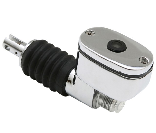 Chrome Rear Brake Master Cylinder Harley Touring & Softail Replaces OEM