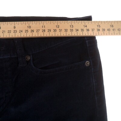J.CREW Blue Velvet Toothpick Skinny Pants Womens 27 (SHORTENED) | eBay