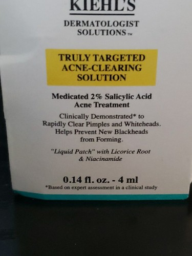 Kiehl's Truly Targeted Acne-Clearing Solution 4ml ~ Sample  ~ EXP  3/2025 - Picture 2 of 5