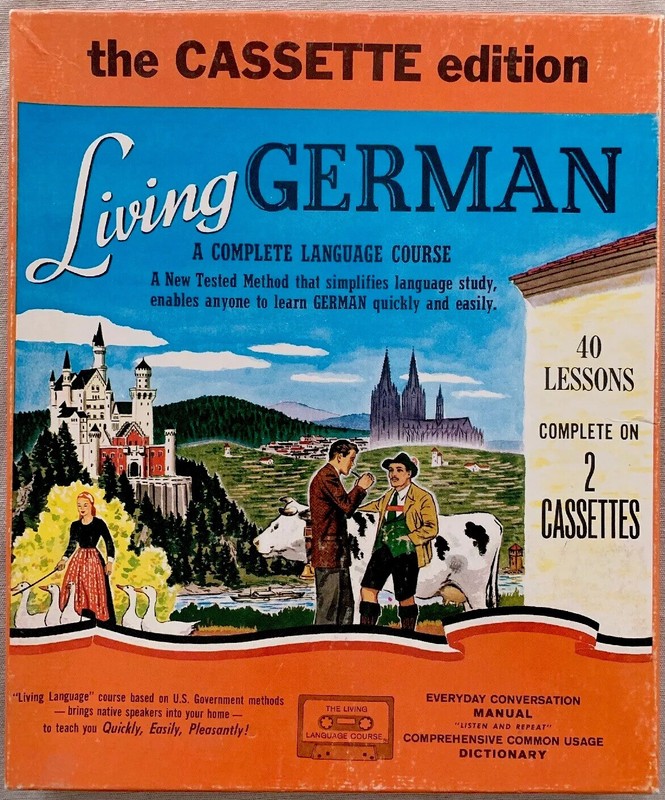 Vintage 1956~Living GERMAN Language~Government Method~Learn~AUDIO TAPE BOOK SET