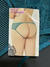 Seven Till Midnight Lace And Net Open Back Panty 3X/4X Teal 