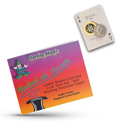 Lethal Tender Card and Coin Trick Set, Astounding, Self-Working, Precision Ma...