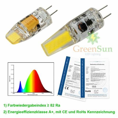 10x 4x G4 LED COB 3W 6W Lampe Leuchte Birne Leuchtmittel Warmweiß 12V 220V - Afbeelding 8 van 16