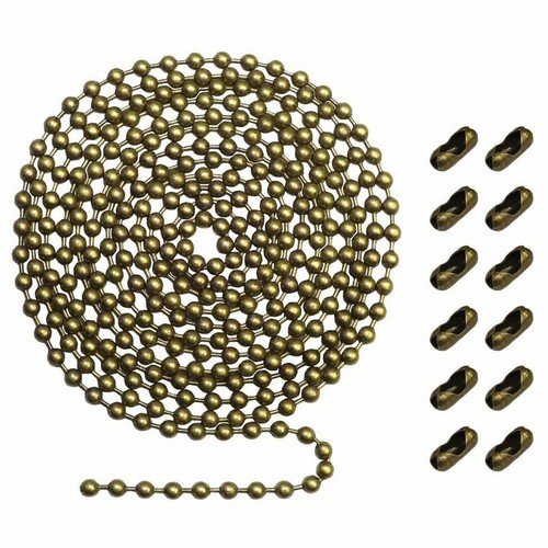 10FT Ceiling Fan Pull Chain Beaded Extension Set Home Light Decor w/ Connectors - 第 12/13 張圖片