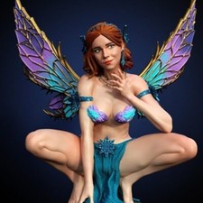 1/24 Scale Fantasy Fairy Resin Statue Figurine for Display Miniature Statue