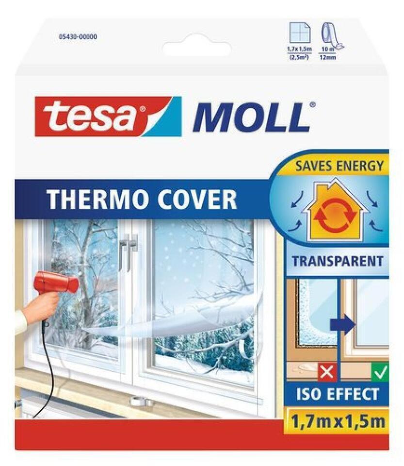 tesamoll Thermo Cover Fenster-Isolierfolie - Transparent, 1,7x1,5m