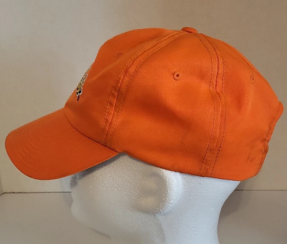 Cabela's Orange Adjustable Ballcap One-Size (hook & loop) Pre-owned Hat Logo - Image 4 of 4