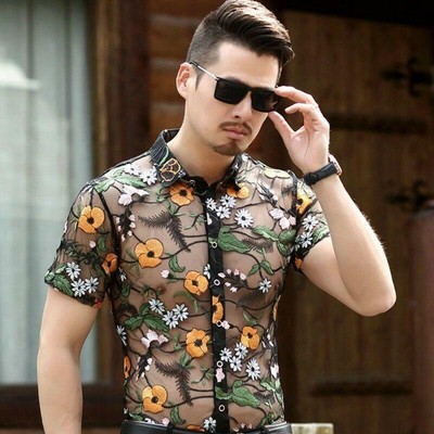 transparent floral top