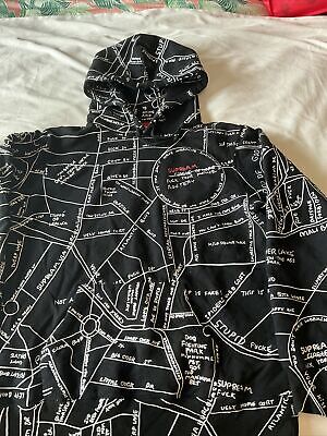 トップスM Gonz Embroidered Map Hooded Sweatshirt