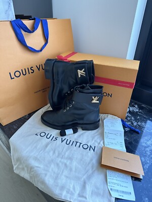 Brand New Authentic Louis Vuitton Women s Boots Black Shoes 39 Wonderland $2,990
